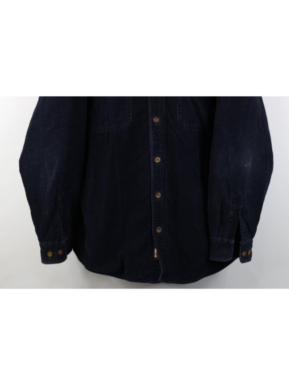 Vintage Y2K Levis Mens Large Fleece Lined Corduroy Button Shirt Jacket Jac Shirt - Picture 3 of 16